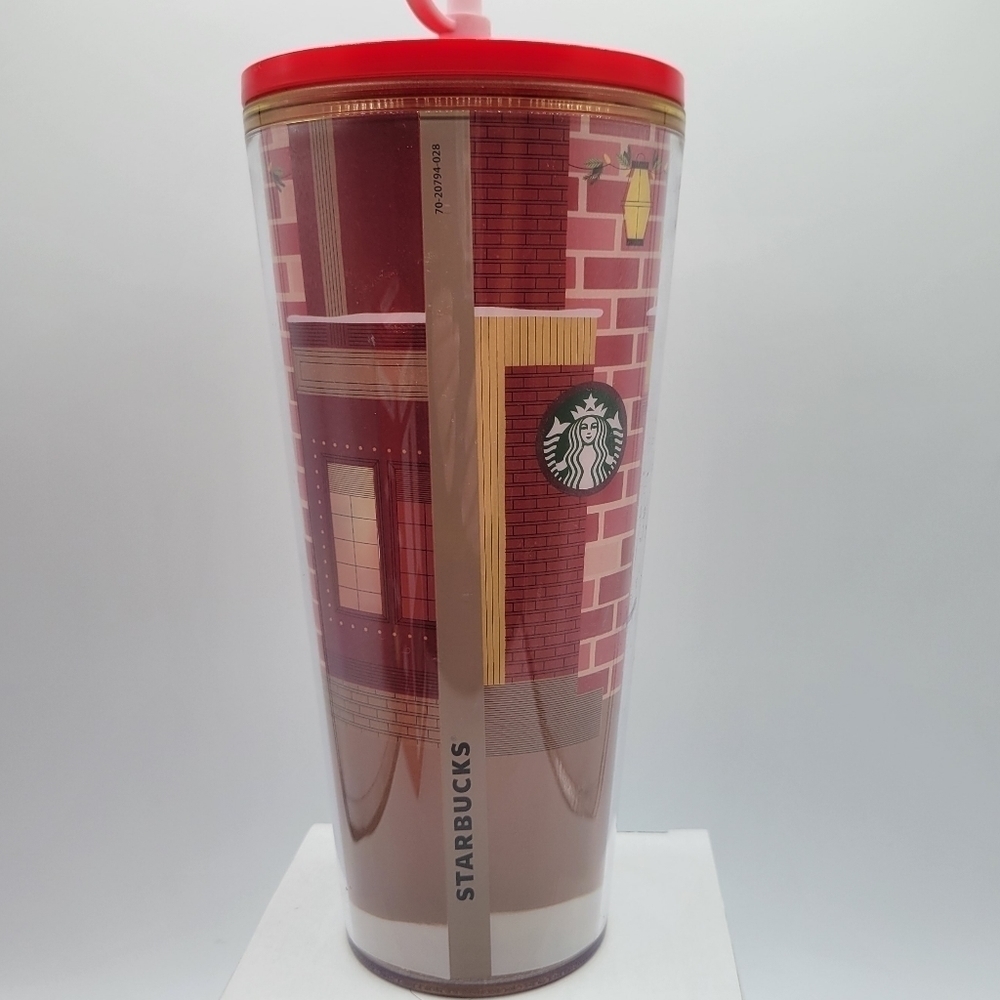 Starbucks Christmas Shopping Bear Cold Cup tumbler With Straw Topper - Picture 4 of 10